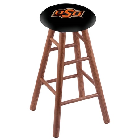 Oak Counter Stool,Medium Finish,Oklahoma State Seat